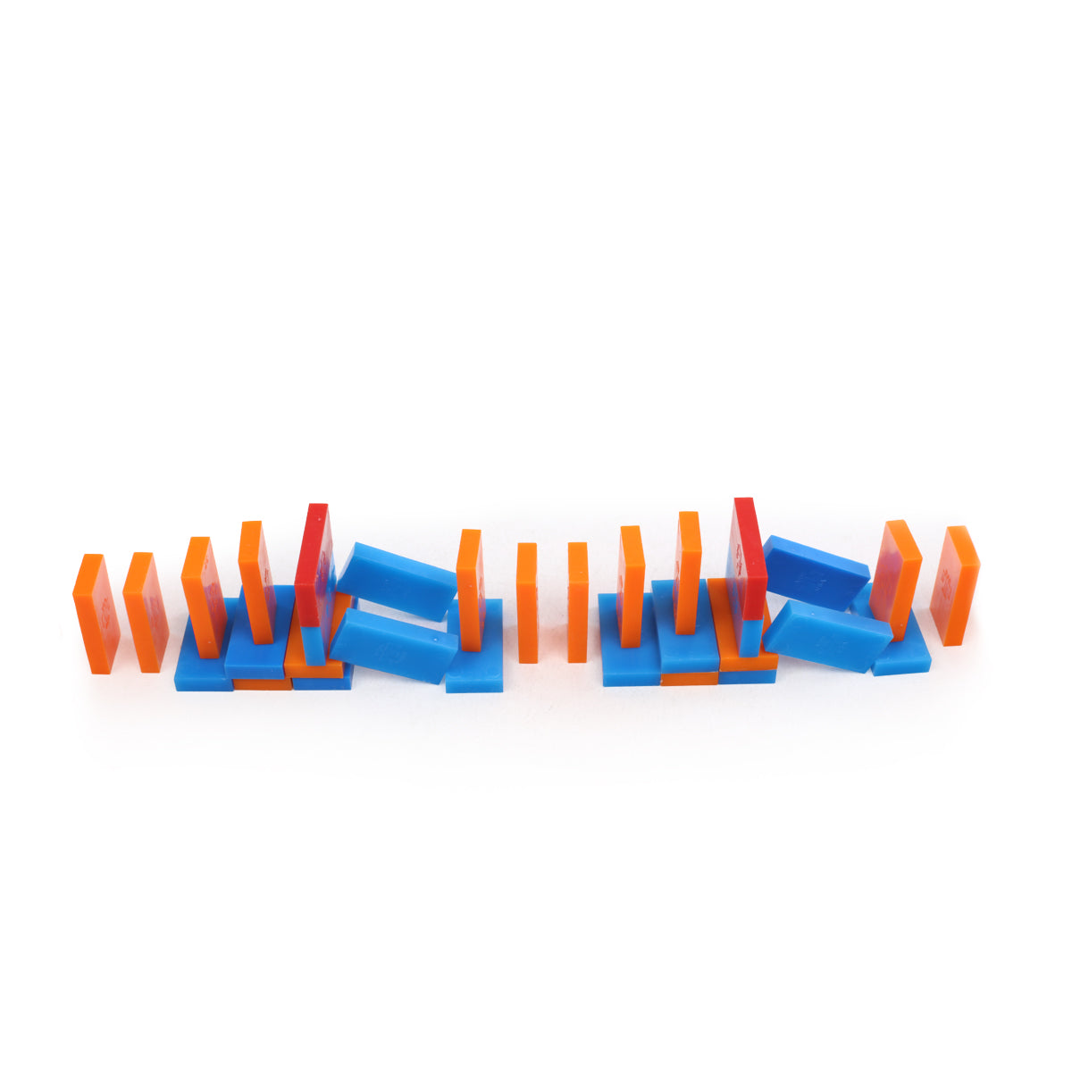 Bulk Dominoes Mini Clear Green tripping