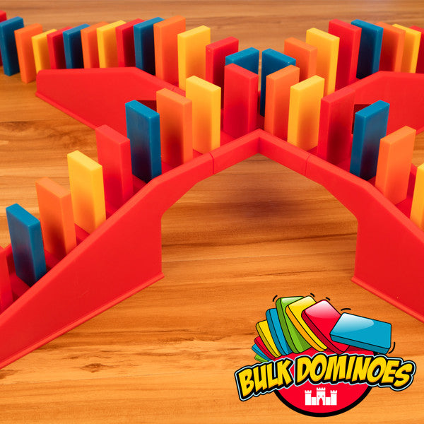 4way Splitter closeup of original logo and dominoes