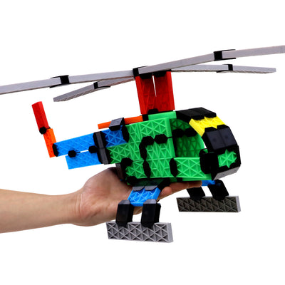 Helicopter made from constructix