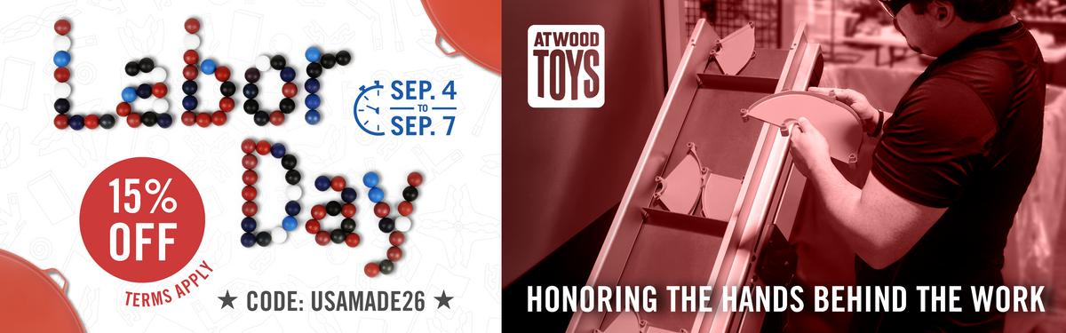 Labor Day 2026 use code USAMADE26 fifteen percent off anything not already on sale. Good till 09-07-26 midnight pst