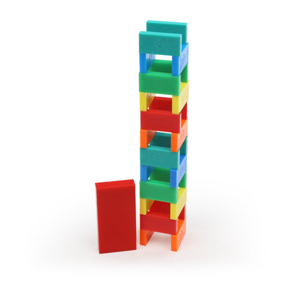 Bulk Dominoes Mini Dark Grey large domino next to mini tower