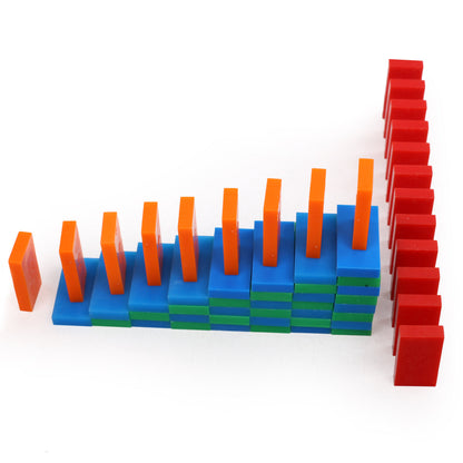 Bulk Dominoes  Mini Assorted Clear Staircase