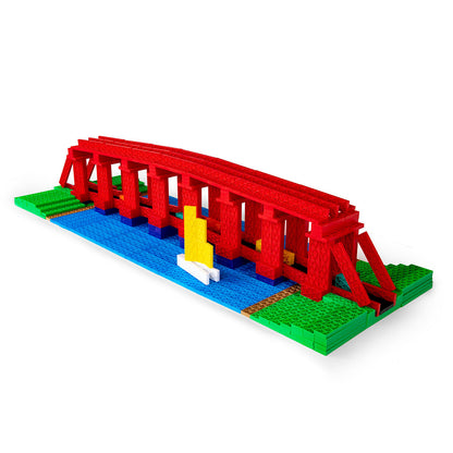 Bulk Dominoes Mixed Kinetic Planks of all colors bridge of red