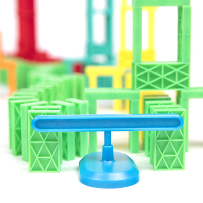 Ultimate Kinetic Domino Toppling Kit blue spinner