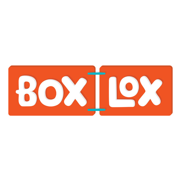Box lox kit blue clips and cardboard sheets box lox logo